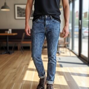 Naked Famous Mens Super Guy 18oz Big Slub Selvedge Denim Jeans Indigo Fits 30x32